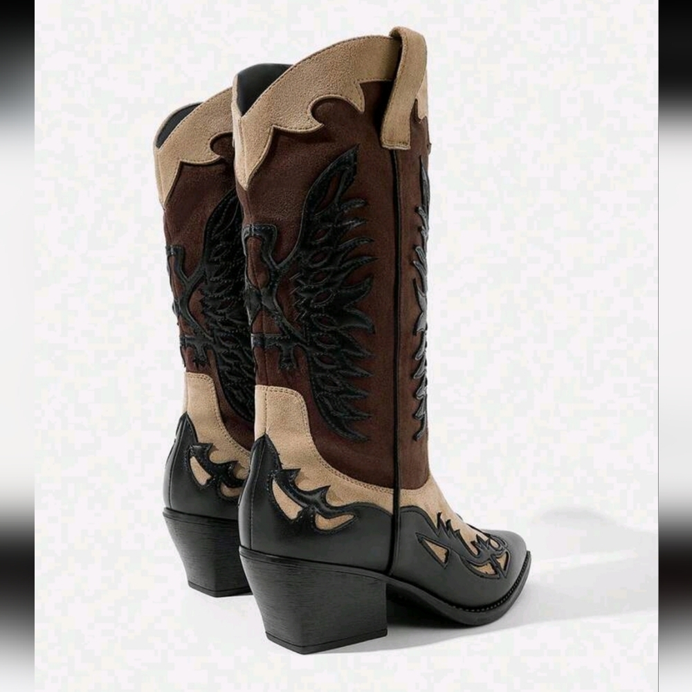 Fashionable Versatile Western Cowboy Boots - Picture 4 of 5